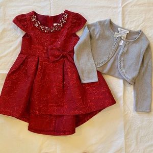 Girls Christmas Dress w cardigan
